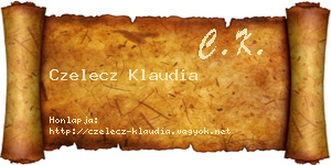 Czelecz Klaudia névjegykártya