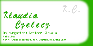klaudia czelecz business card